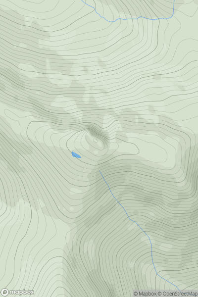 Thumbnail image for Beinn Fhada [Mull and Nearby Islands] [NM540349] showing contour plot for surrounding peak